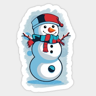 Vintage Snowman Sticker